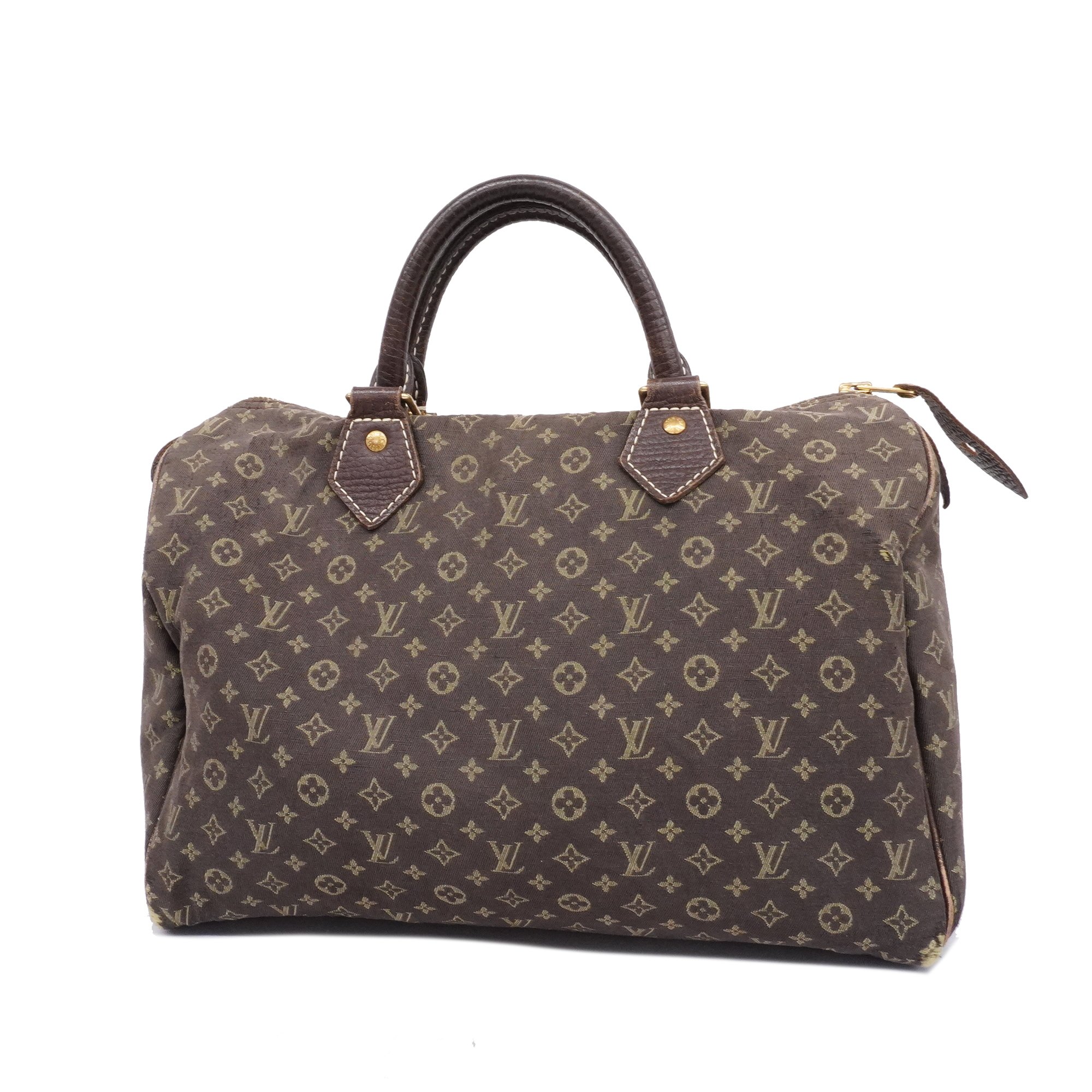 Louis Vuittonauth Monogram Mini Lin Speedy 30 M95224 Women's Handbag Ebene